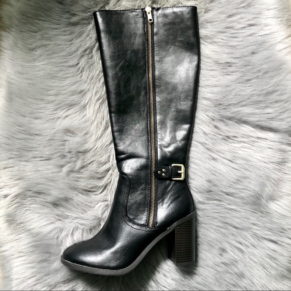Lauren Conrad Tall Boots Knee High Black Booties